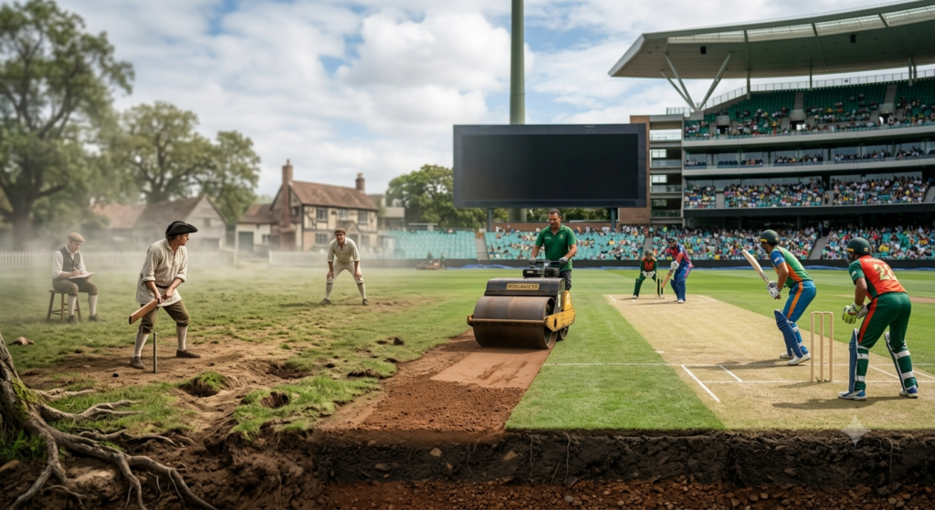 Old Cricket Ground Evolution क्रिकेट पिच के विकास की ऐतिहासिक यात्रा।