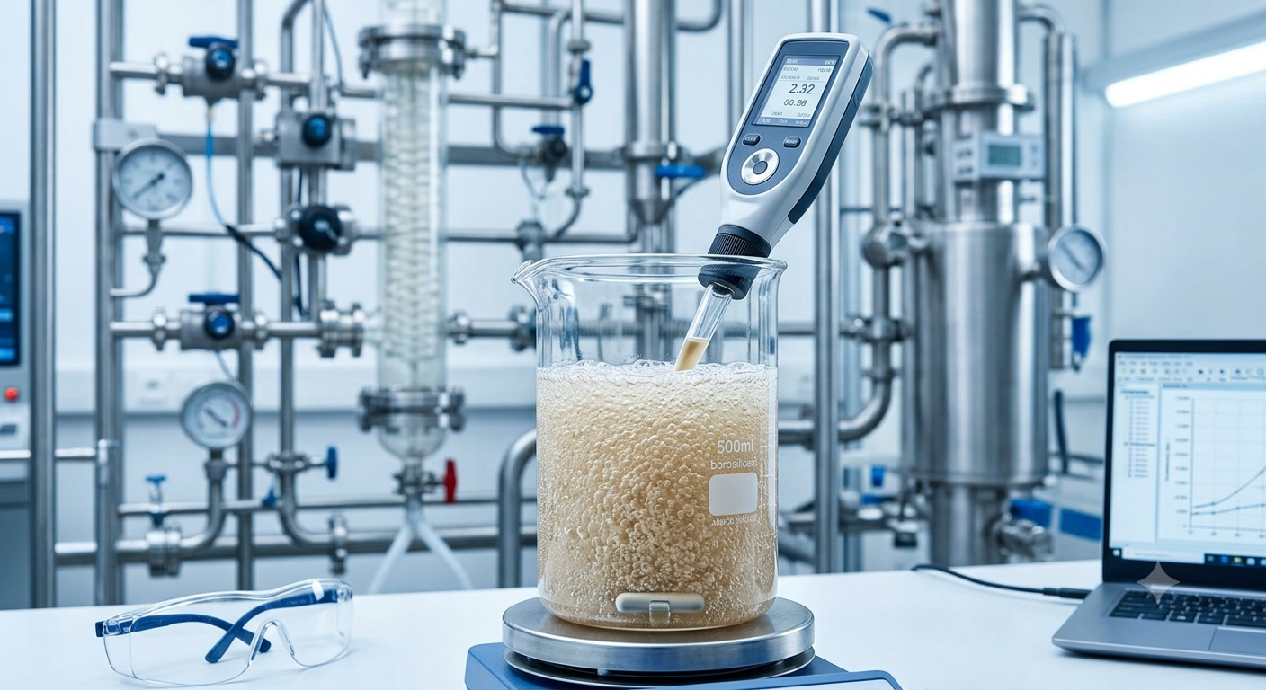 Ethanol Blending in India - Chemical conversion analysis of starch and sugars in an industrial lab.