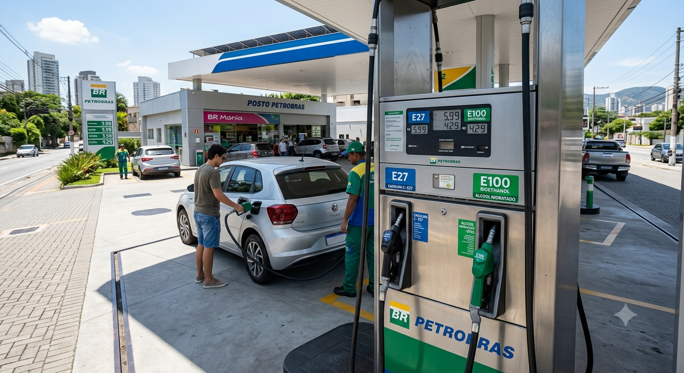 Ethanol Blending in India - Global case study of Brazil's E100 and E27 flex-fuel pump infrastructure.