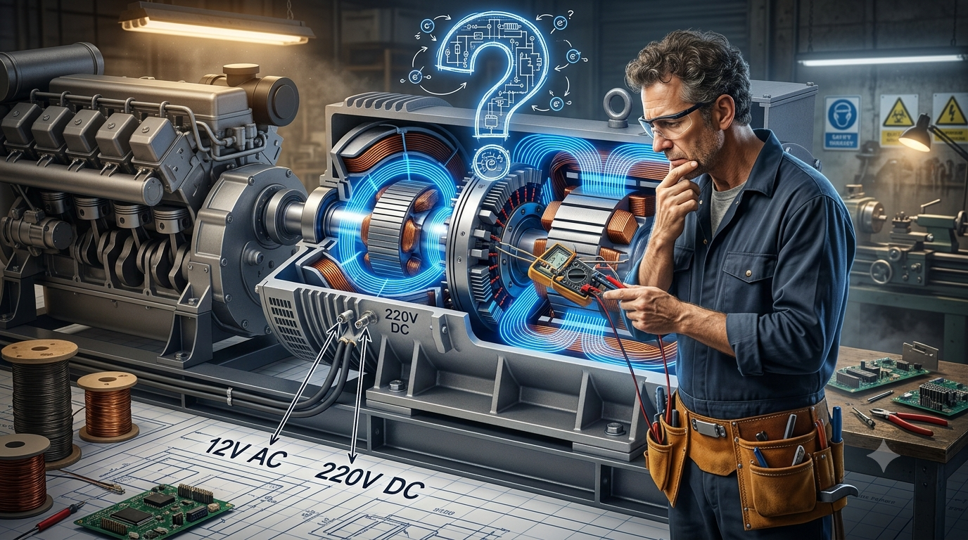 Can 12V AC Become 220V DC? Brushless Generator Excitation System Working Diagram