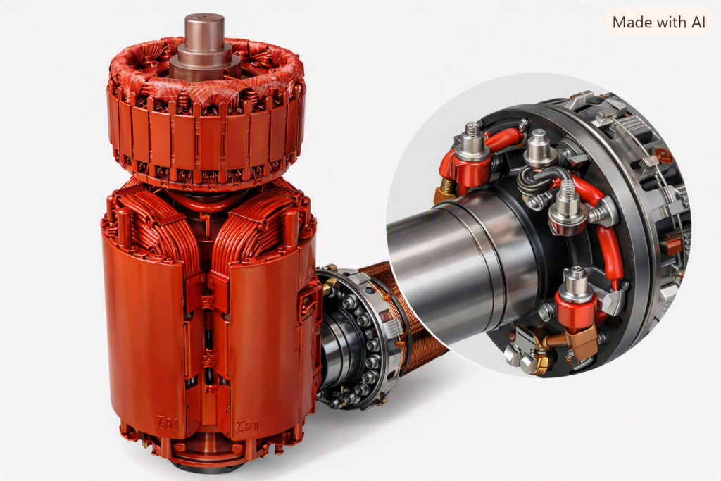 Auxiliary exciter stator and rotor assembly used for brushless alternator excitation