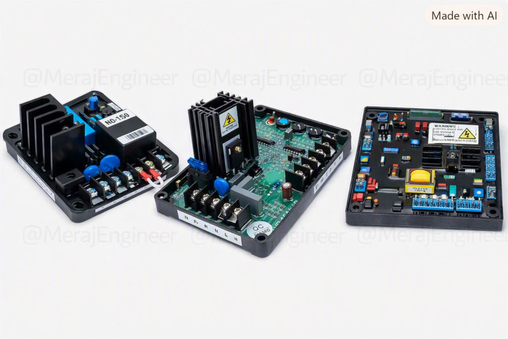 Electronic Automatic Voltage Regulator module used for controlling generator terminal voltage